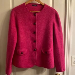 Lands’End boiled wool jacket. Long sleeve, very warm.